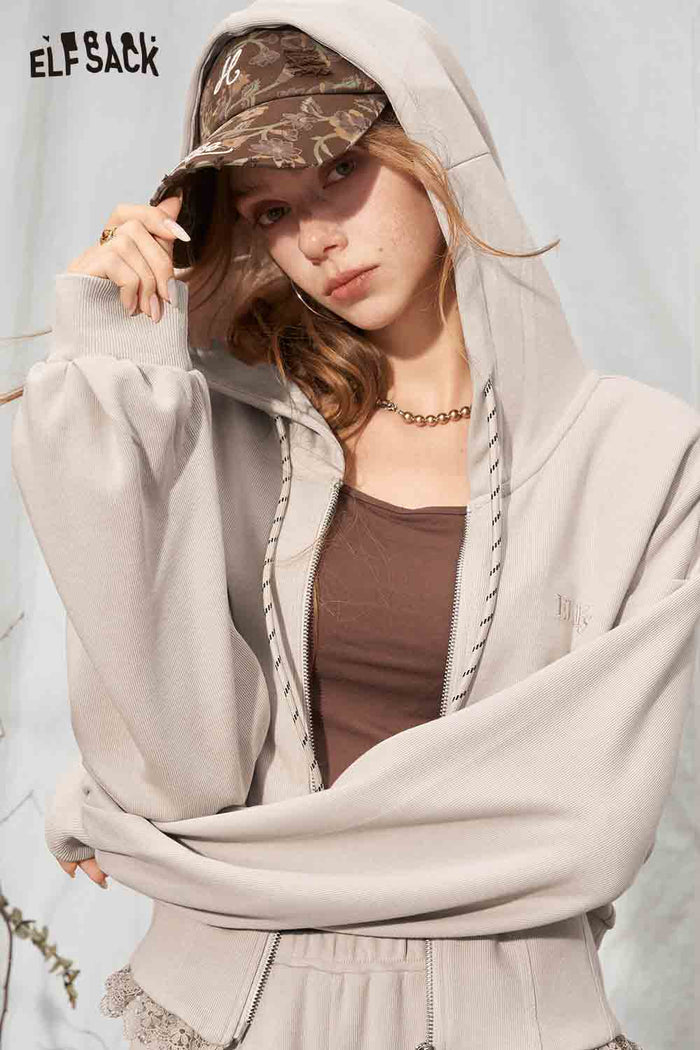 2 Piece Ruffle Crop Hoodie Wide Leg Set