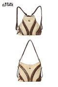 ELFSACK 2-Way Backpack with Rivet Contrast Decor