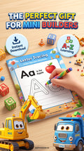 Alphabet Construction & Big Work Machines: Trace & Color Workbook (Ages 3–6) [Digital Download]