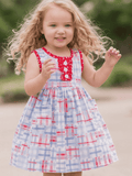 Anna Ruffle Tank Twirl Dress - Cape Cod Madras - Sugar Bee Clothing