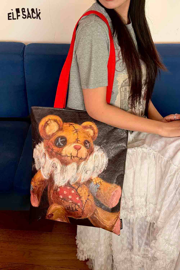 ELFSACK Artistic Teddy Bear Tote Bag