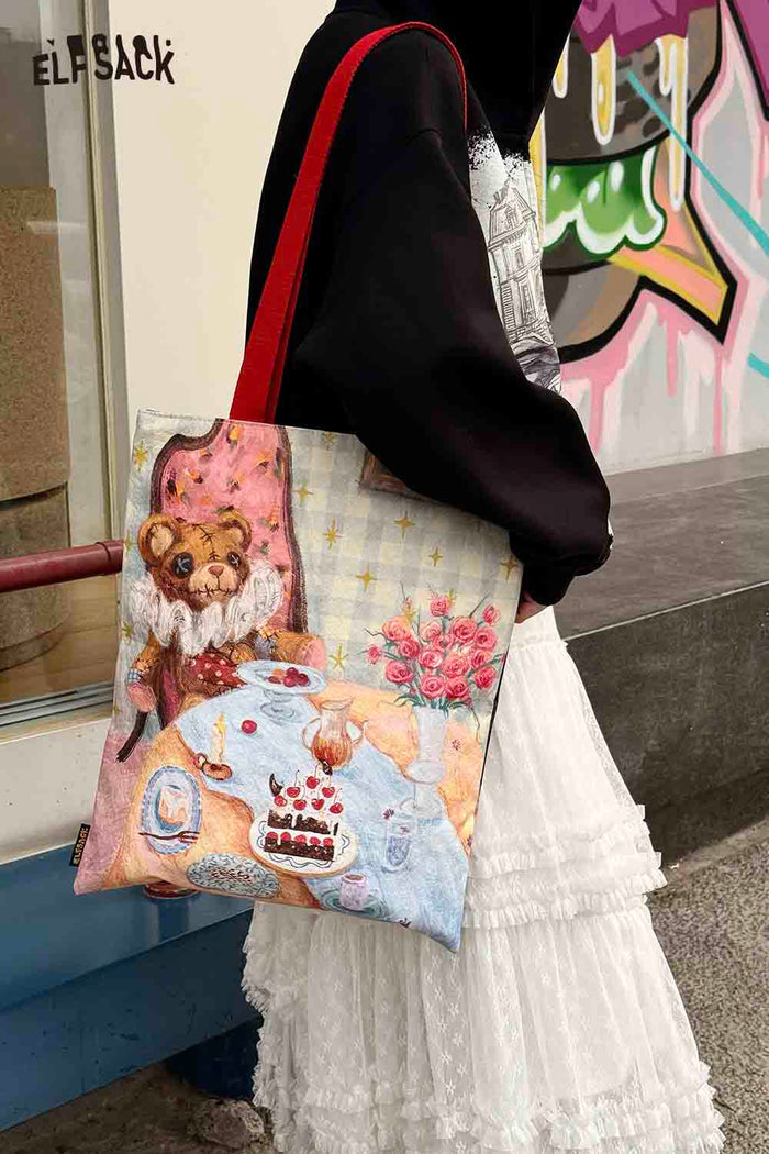 ELFSACK Artistic Teddy Bear Tote Bag