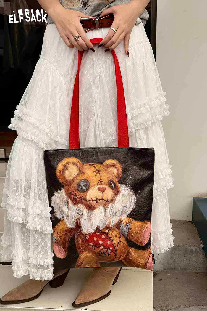 ELFSACK Artistic Teddy Bear Tote Bag