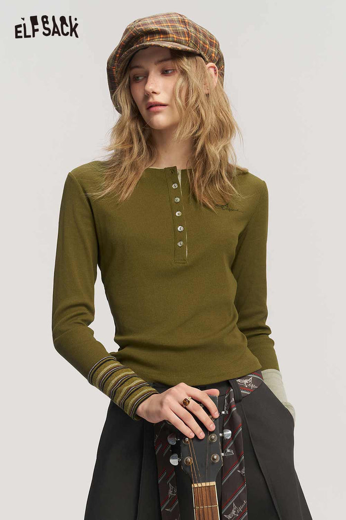 Asymmetrical Patchwork Cropped Knit Cardigan with Fox Embroidery