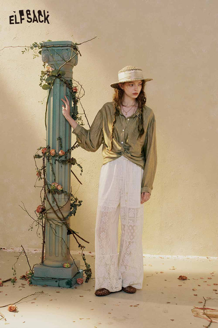 ELFSACK Asymmetrical Wrap Blouse