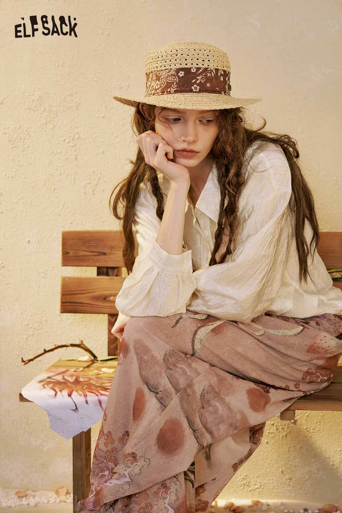 ELFSACK Asymmetrical Wrap Blouse