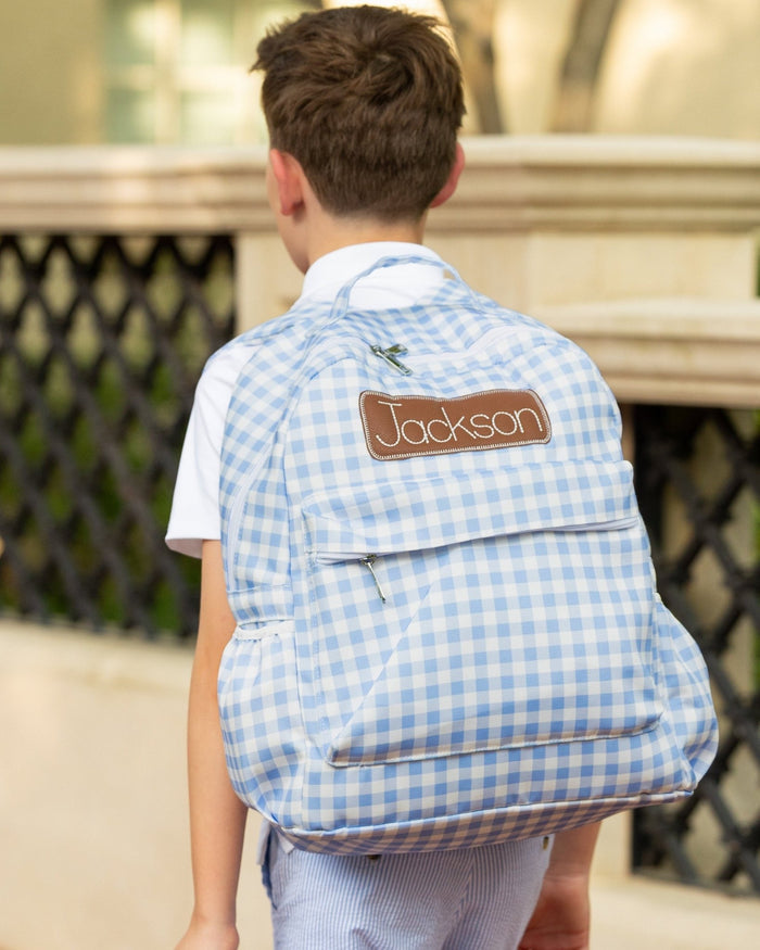 *PREORDER* Backpack - Blue Gingham - Sugar Bee Clothing
