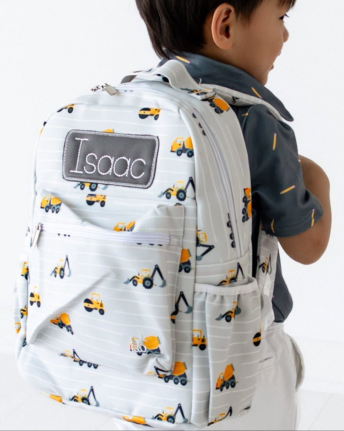 *PREORDER* Backpack - Construction on Grey - Sugar Bee Clothing