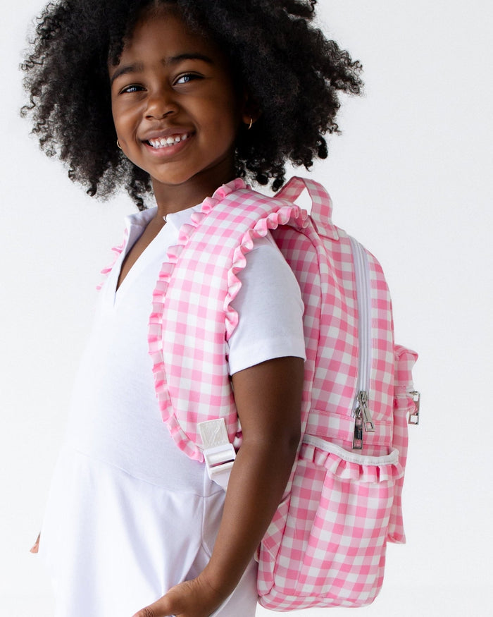 *PREORDER* Backpack - Pink Gingham - Sugar Bee Clothing