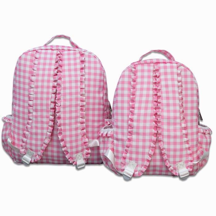 Backpack - Pink Gingham - Sugar Bee Clothing