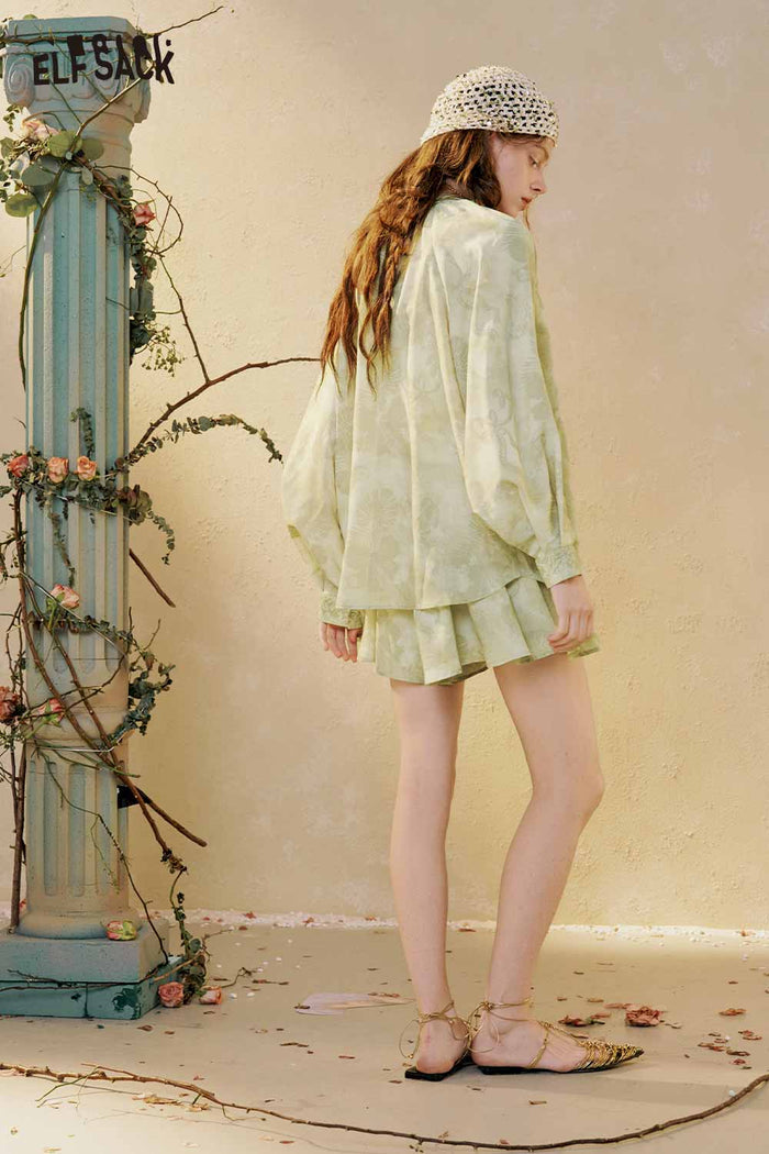 ELFSACK Bead Drawstring Paisley Skort Set