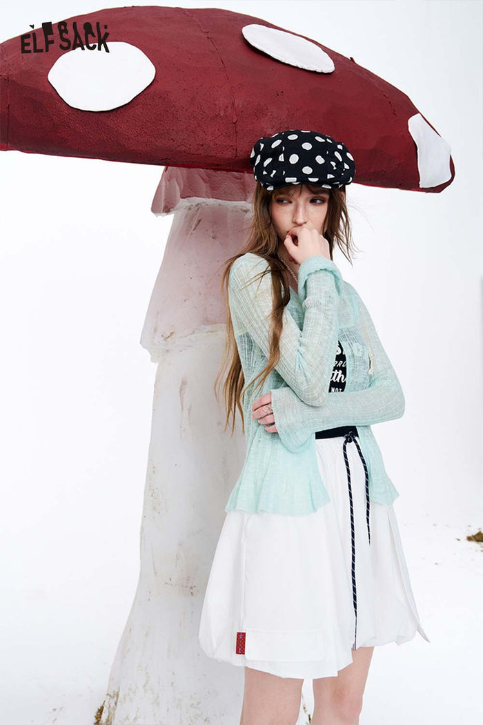 ELFSACK Beaded Star Knit Cardigan