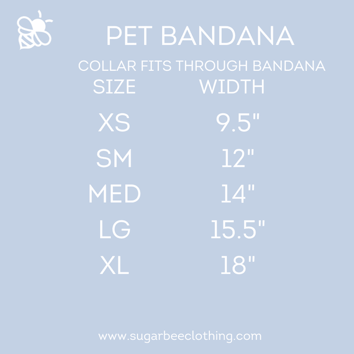 Blue Gingham - Pet Bandana - Sugar Bee Clothing