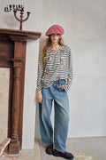 Blue Loose Fit Denim Pants