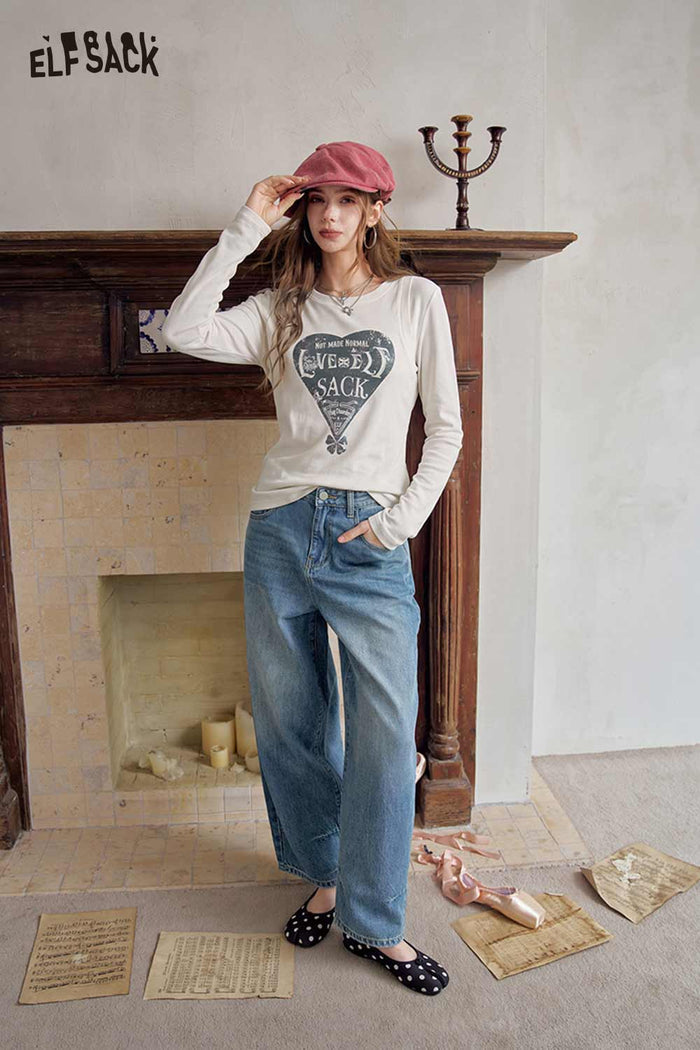 Blue Loose Fit Denim Pants