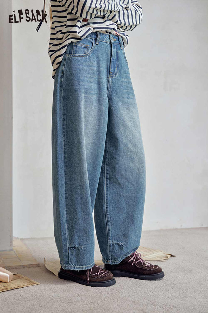 Blue Loose Fit Denim Pants