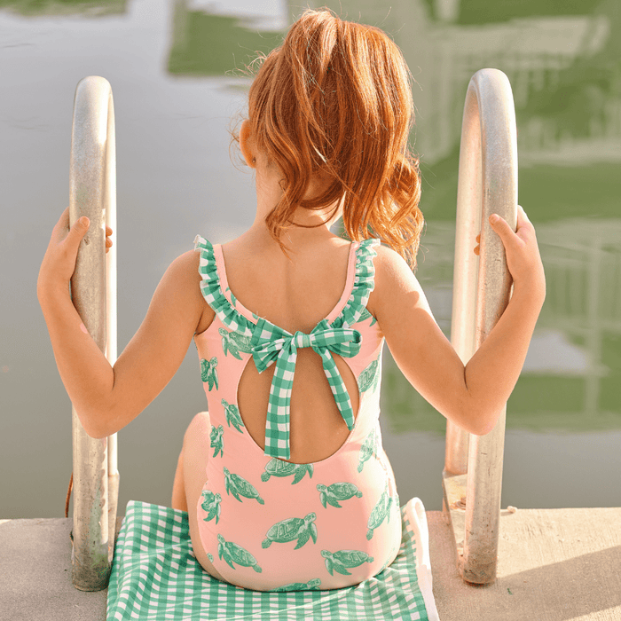 Bowback Swimsuit - Sea Turtles - Sugar Bee Clothing