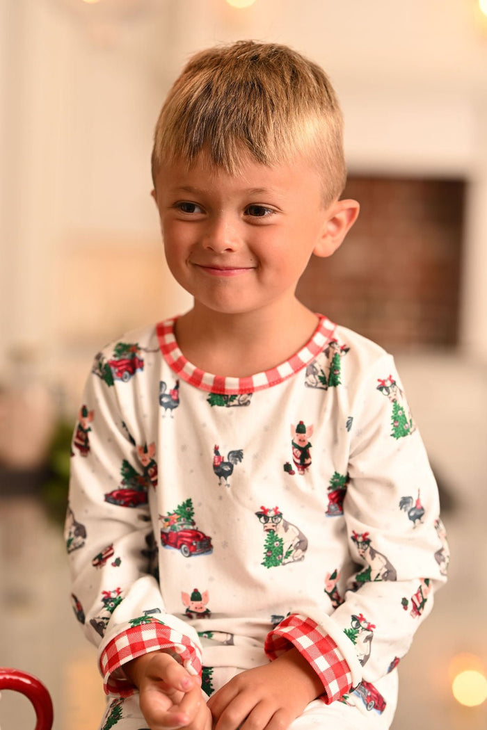 Buttflap Pajamas - Christmas On The Farm Holiday Lounge - Sugar Bee Clothing