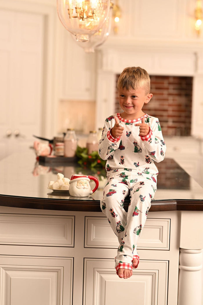 Buttflap Pajamas - Christmas On The Farm Holiday Lounge - Sugar Bee Clothing