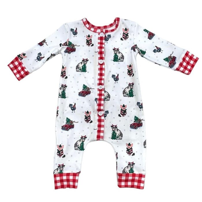 Buttflap Pajamas - Christmas On The Farm Holiday Lounge - Sugar Bee Clothing