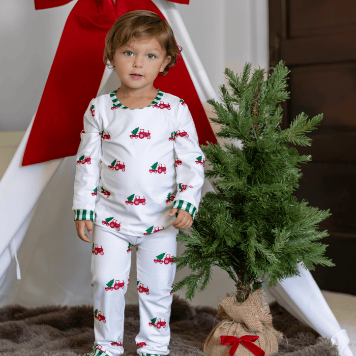 Buttflap Pajamas - Christmas Tractor Holiday Lounge - Sugar Bee Clothing