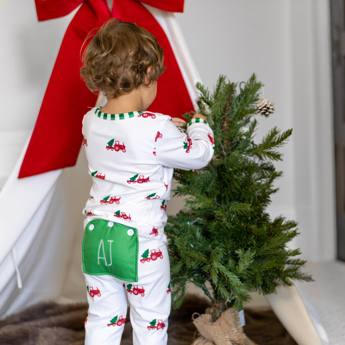 Buttflap Pajamas - Christmas Tractor Holiday Lounge - Sugar Bee Clothing