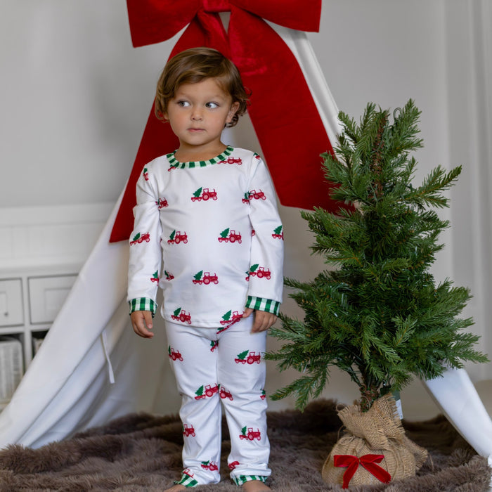 Buttflap Pajamas - Christmas Tractor Holiday Lounge - Sugar Bee Clothing