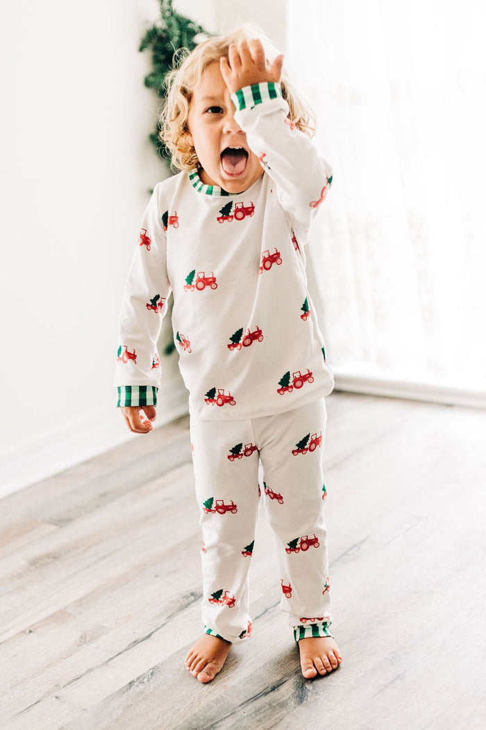 Buttflap Pajamas - Christmas Tractor Holiday Lounge - Sugar Bee Clothing