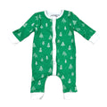 Buttflap Pajamas - White Trees On Green Holiday Lounge - Sugar Bee Clothing