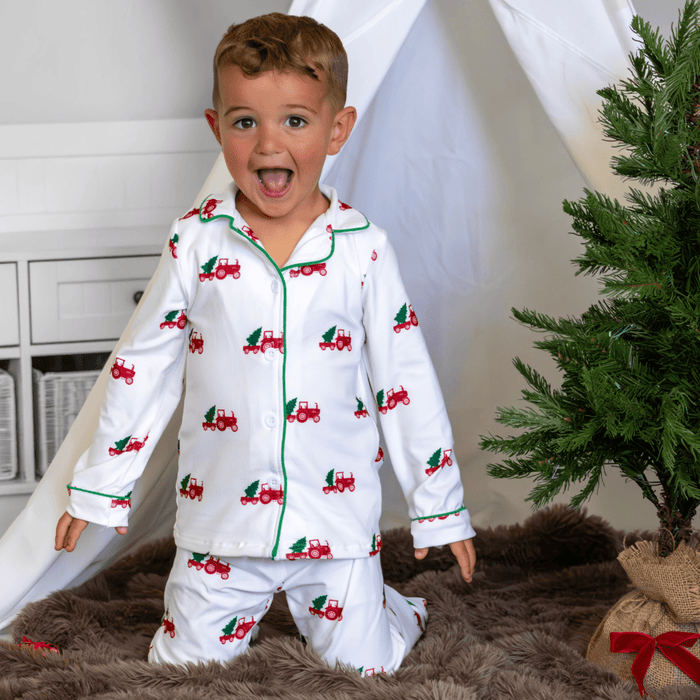 Button Down - Christmas Tractor Holiday Lounge - Sugar Bee Clothing