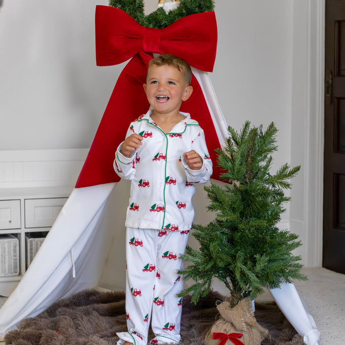 Button Down - Christmas Tractor Holiday Lounge - Sugar Bee Clothing