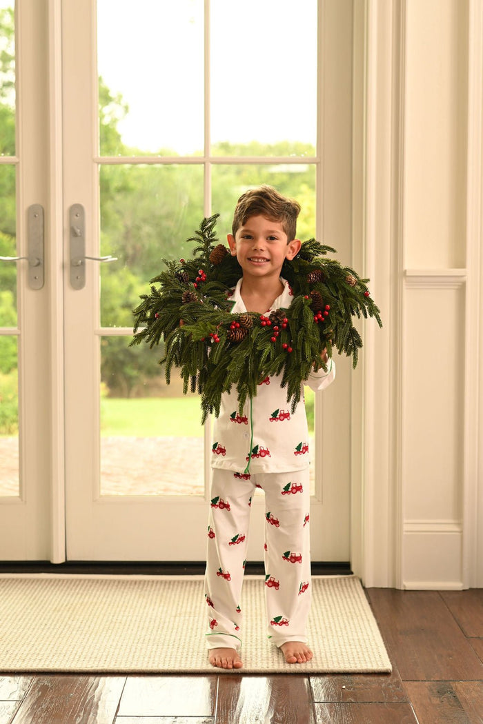 Button Down - Christmas Tractor Holiday Lounge - Sugar Bee Clothing