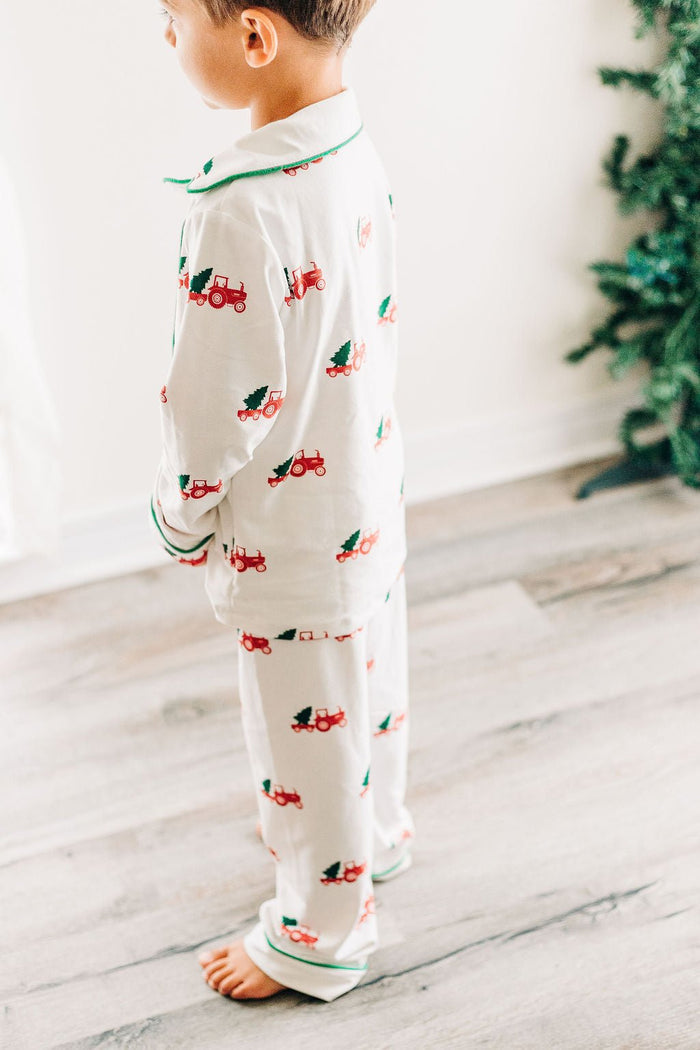 Button Down - Christmas Tractor Holiday Lounge - Sugar Bee Clothing