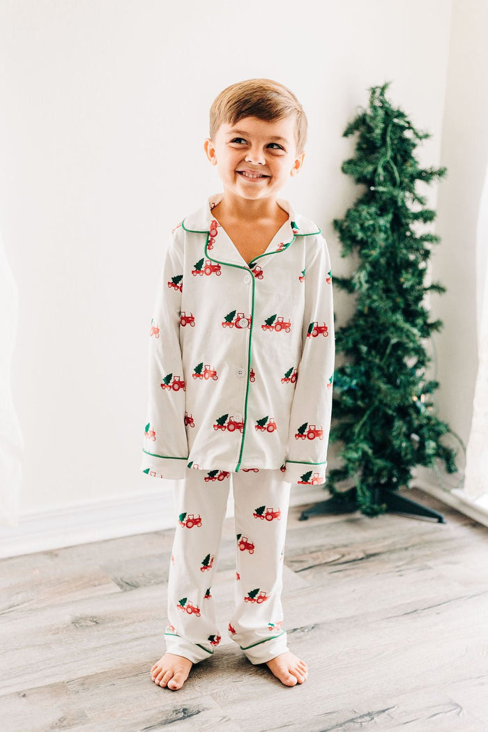 Button Down - Christmas Tractor Holiday Lounge - Sugar Bee Clothing