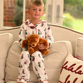 Button Down Pajamas - Christmas On The Farm Holiday Lounge - Sugar Bee Clothing