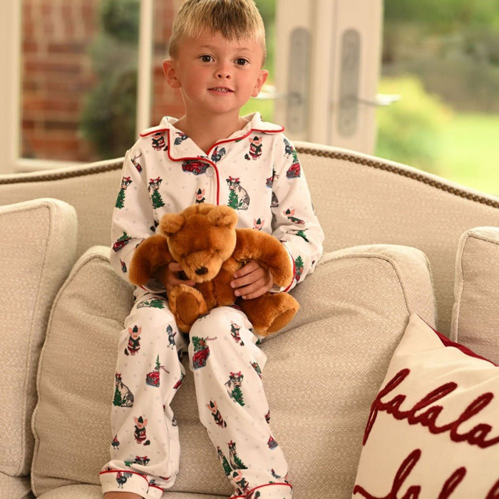 Button Down Pajamas - Christmas On The Farm Holiday Lounge - Sugar Bee Clothing