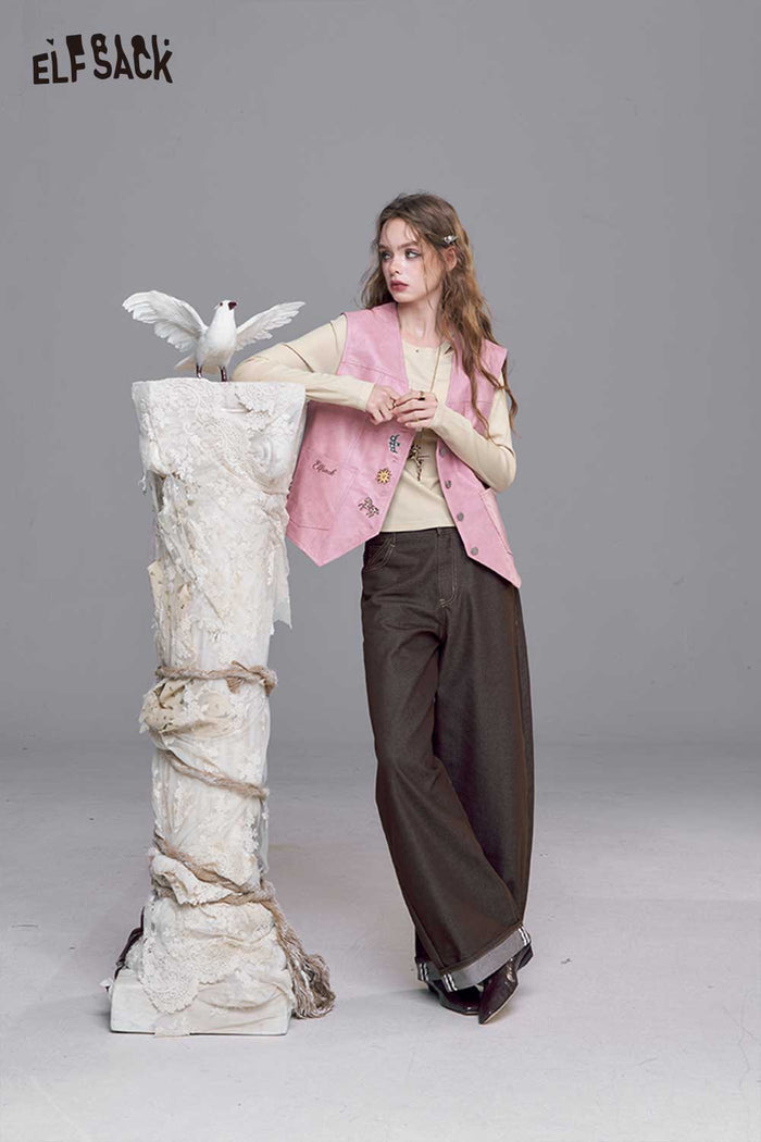 Candle Print Asymmetrical Neck Crop Tee