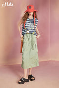 Cargo Maxi Skirt with Multi Pockets