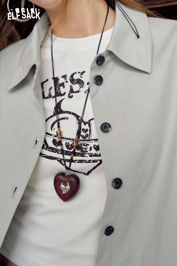 Casual Lapel Button Crop Jacket
