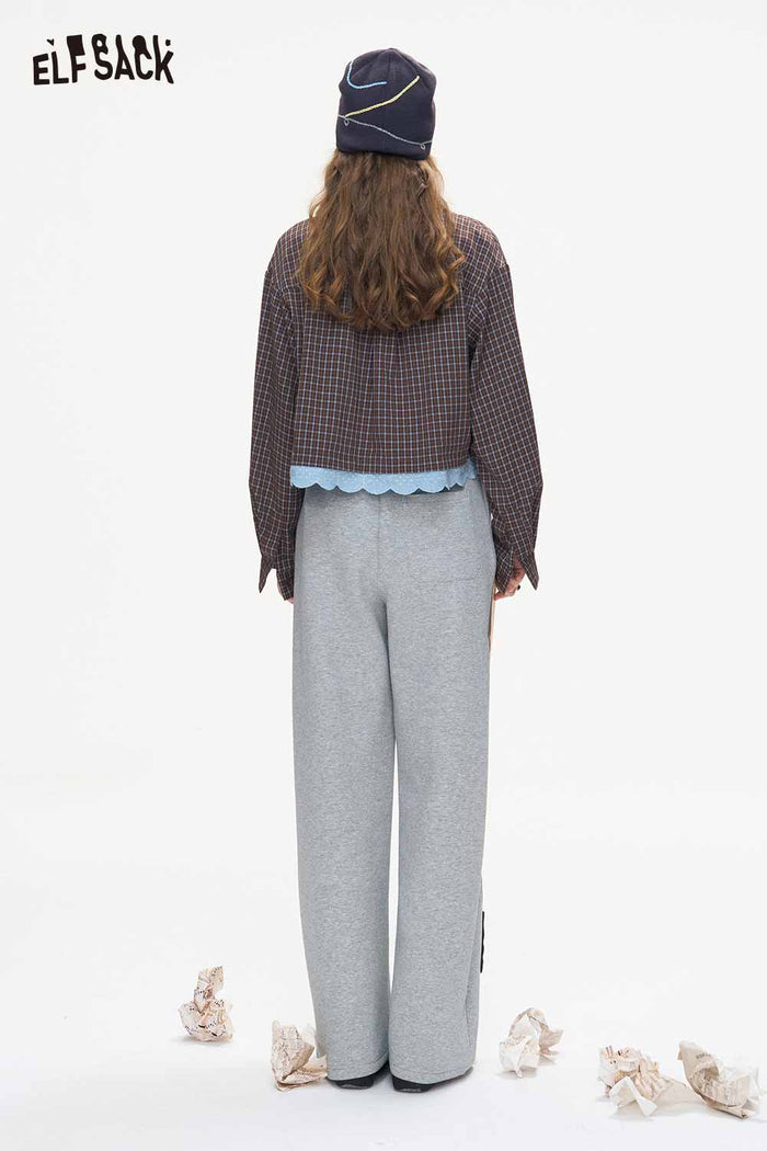 Cat Floral Leopard Print Loose Wide Leg Pants