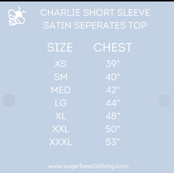 Charlie Satin Separates - Green Short Sleeve Top - Sugar Bee Clothing