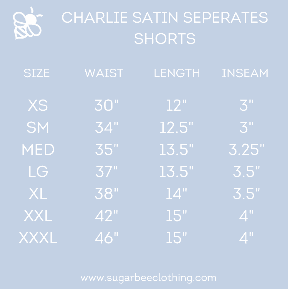 Charlie Satin Separates - Red Shorts - Sugar Bee Clothing