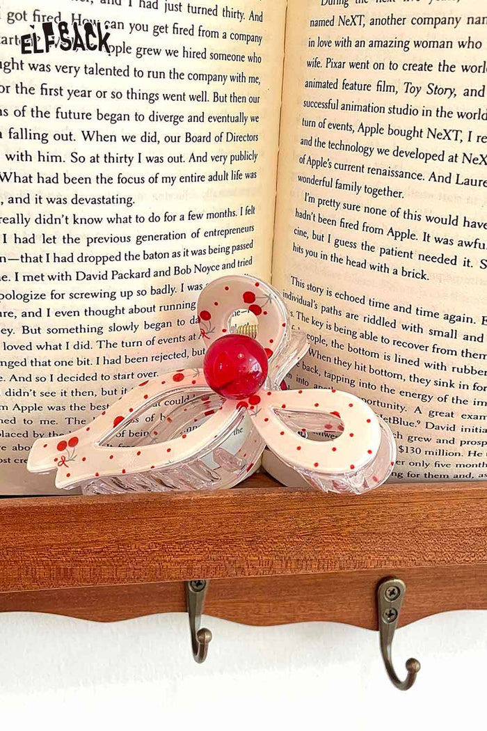 ELFSACK Cherry Strawberry Bow Hair Claw Clip