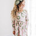 Claire Twirl Dress - Pink Wreath - Sugar Bee Clothing