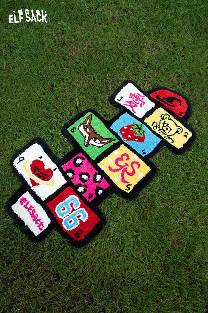 ELFSACK Colorful Cartoon Printed Rug