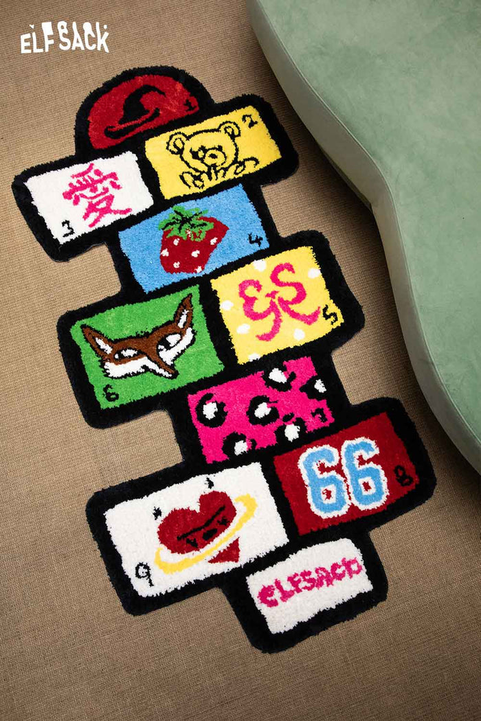 ELFSACK Colorful Cartoon Printed Rug