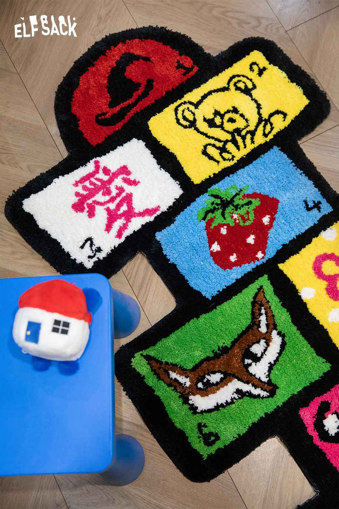 ELFSACK Colorful Cartoon Printed Rug