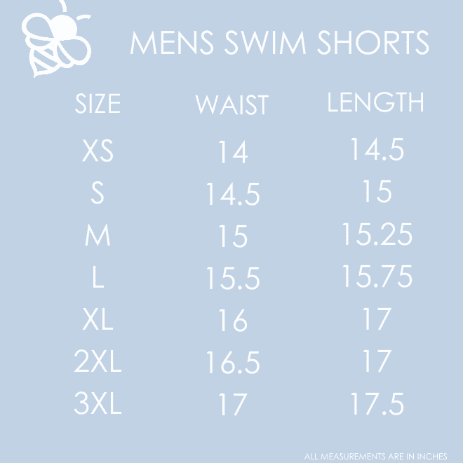 Compression Swim Shorts - Reverse Nautical - Sugar Bee Clothing