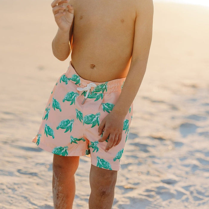 Compression Swim Shorts - Sea Turtles - Sugar Bee Clothing