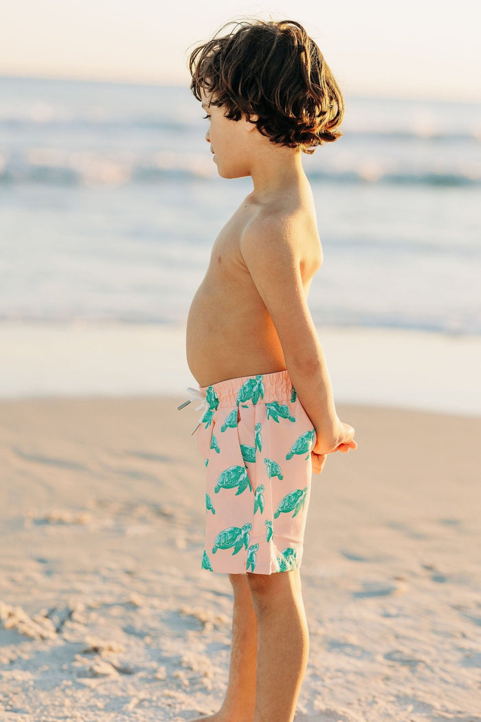 Compression Swim Shorts - Sea Turtles - Sugar Bee Clothing